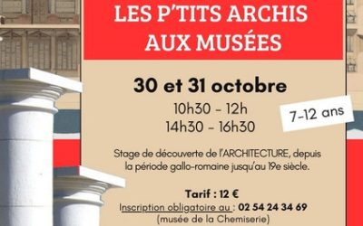 30 et 31 octobre, stage découverte “Les p’tits archis aux musées”